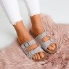 Pink and purple slippers with cubic zirconias Summer Star - Footwear