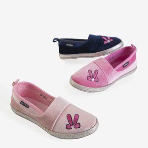 Pink children's espadrilles a'la velor Lumus - Footwear