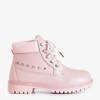 Pink children's lace-up trappers Asab - Footwear