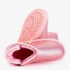 Pink children's snow boots with butterfly Umabela - Footwear