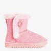 Pink children's snow boots with fur Xialo - Footwear
