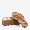 Pink - gold women&#39;s sandals with Crisela crystals - Footwear 1