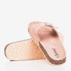 Pink women's flip-flops with Lovinka buckle - Footwear 1