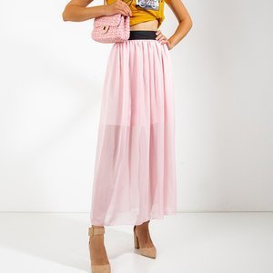 Pink women's maxi skirt - Clothing