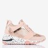 Pink women's sports sneakers on the wedge Acanta - Footwear 1