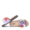 Purple flip-flops with decorative flowers Vilena - Footwear 1