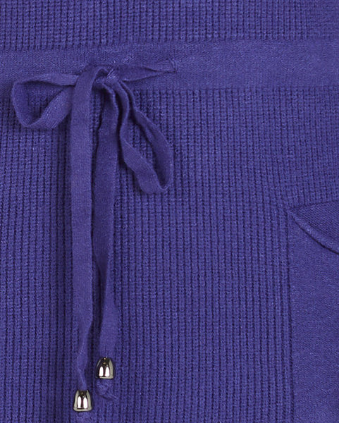 Purple ladies sweater dress with hood - Clothing