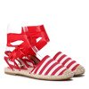 Red and white Keana espadrilles - Footwear 1