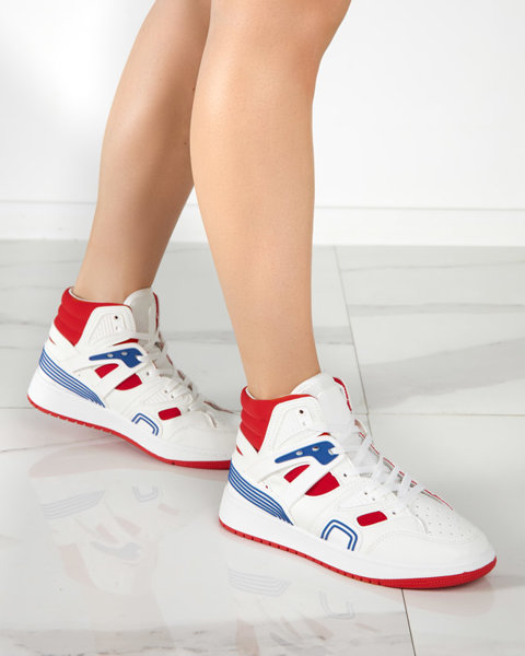 Red and white women's interesting sports shoes Gisore - Footwear