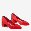 Red pumps on a low post Amee - Footwear 1