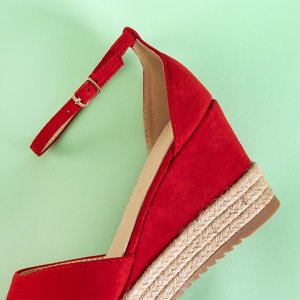 Red women's Salome platform sandals - Footwear