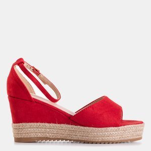 Red women's Salome platform sandals - Footwear