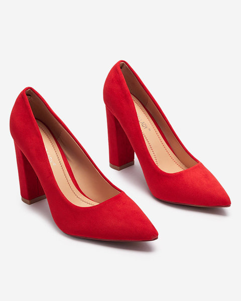 Red women's eco-suede pumps Zelera - Footwear