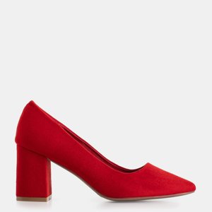 Red women's pumps on the Shamira post - Footwear