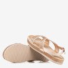 Rose-gold women&#39;s sandals with zircons Arella - Footwear 1