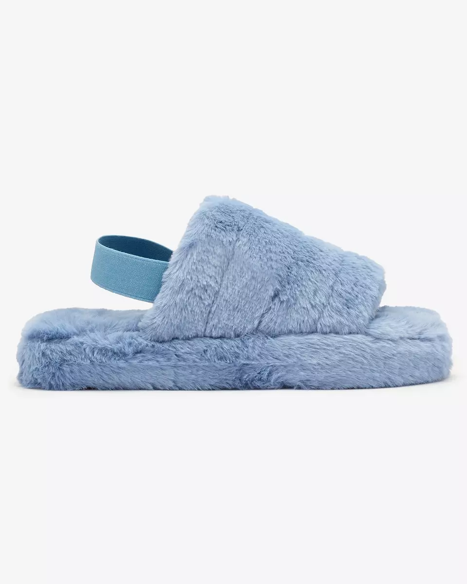 Royalfashion Blue women's fur slippers Nabres