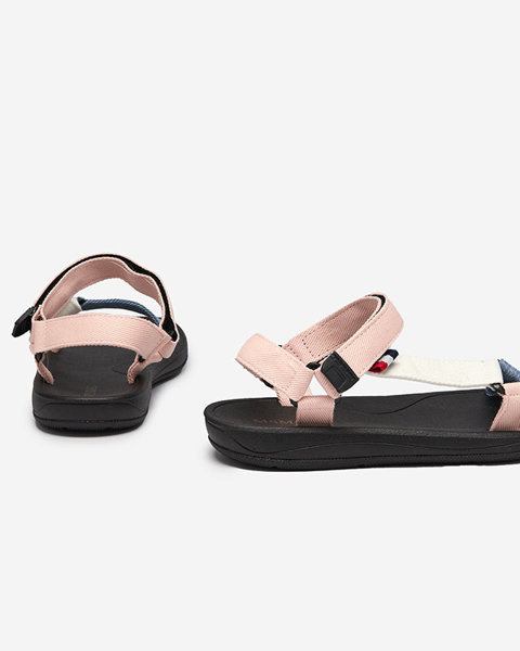 Royalfashion Women's fabric sandals in pink Ojo