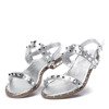 Silver Magic Silver sandals with studs - Shoes 1