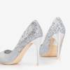 Silver stilettos decorated with Florianna brocade - Shoes