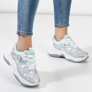 Silver trainers with holographic inserts Etana - Footwear