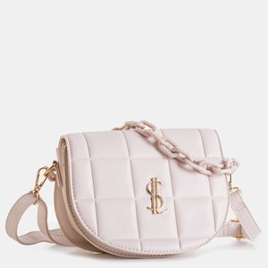 Small beige quilted handbag - Accessories