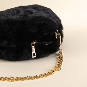 Small black fur handbag - Accessories