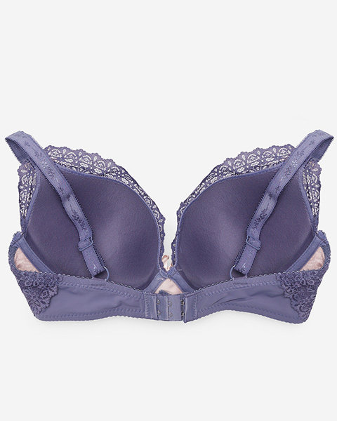 Violet-pink lace bra for women - Underwear