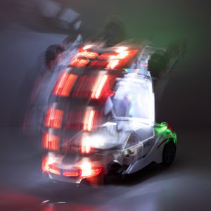 White Luminous Robot Car - Toys