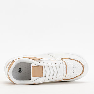 White and beige women's sports shoes Sney - Footwear