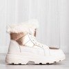 White and gold sports snow boots with insulation Bernadet - Footwear