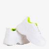 White and yellow women's sneakers with a thick sole Free And Young - Footwear