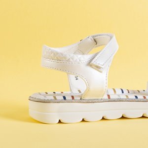 White children's flat Lusita sandals - Footwear