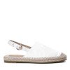 White leather espadrilles - eco with open heel Daisy - Footwear