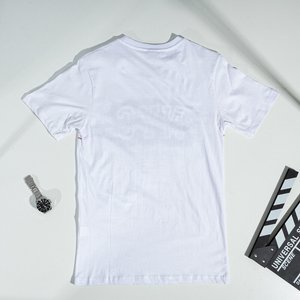 White men's printed t-shirt - Clothing