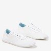 White openwork sneakers with a holographic insert Jasenia - Footwear 1