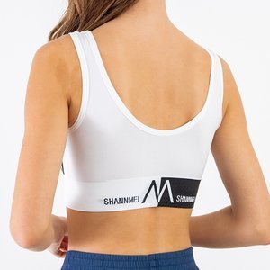 White sports bra with inscriptions - Underwear