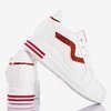 White sports shoes on an indoor wedge with red Say It inserts - Footwear 1