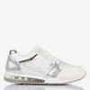 White sports shoes with snake skin decoration Obsession - Footwear