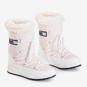 White women's insulated snow boots Columbila - Footwear