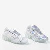 White women's sports shoes with sequins Polja - Footwear
