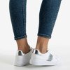White women's sports sneakers with silver Hypnos inserts - Footwear 1