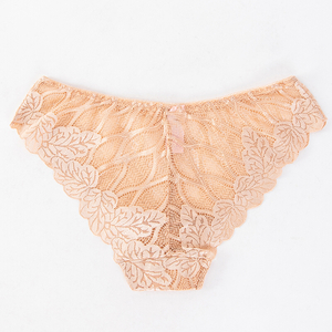Women's beige lace panties - Underwear
