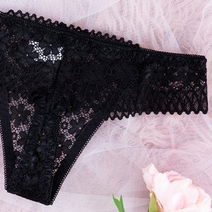 Women's black lace thong - Underwear