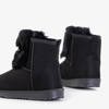Women's black snow boots with Iracema decorations - Footwear