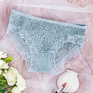Women's blue lace PLUS SIZE panties - Underwear