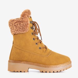 Women's camel-colored insulated boots - Shoes