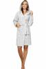 Women's gray dressing gown with snowflakes - Clothing