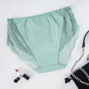 Women's green lace PLUS SIZE panties - Underwear