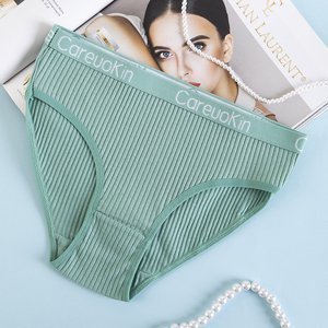 Women's green ribbed panties - Underwear