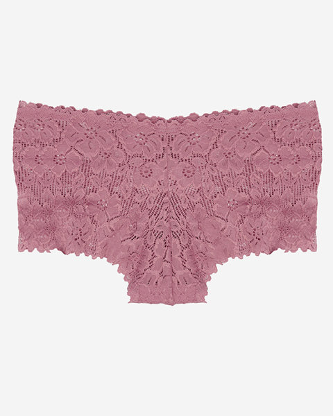 Women's lace briefs in dark pink- Underwear